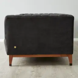 Astoria III Charcoal Velvet 3-Seater Sofa 