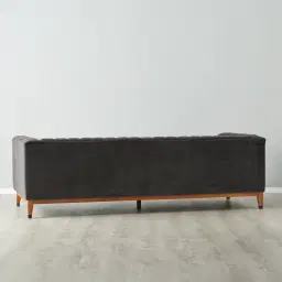 Astoria III Charcoal Velvet 3-Seater Sofa 