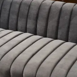 Astoria III Charcoal Velvet 3-Seater Sofa 