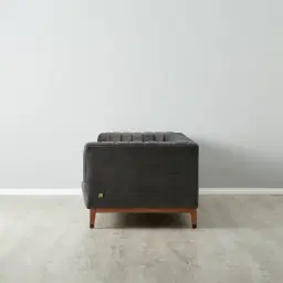 Astoria III Charcoal Velvet 2-Seater Sofa 