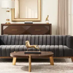 Astoria III Charcoal Velvet 2-Seater Sofa 