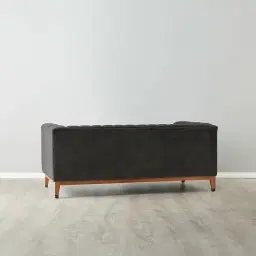 Astoria III Charcoal Velvet 2-Seater Sofa 