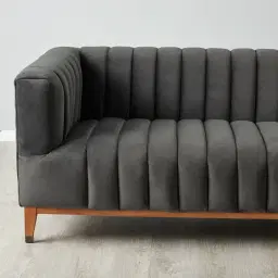 Astoria III Charcoal Velvet 2-Seater Sofa 