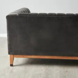 Astoria III Charcoal Velvet 2-Seater Sofa 