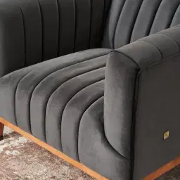 Astoria III Charcoal Velvet Occasional Chair 