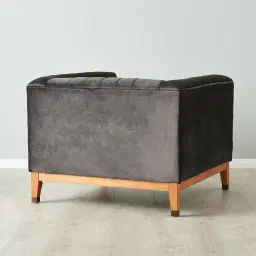 Astoria III Charcoal Velvet Occasional Chair 
