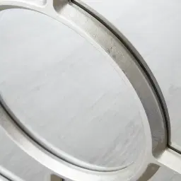 Centripetal Distressed Silver Square Mirror