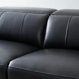 Carolina Black Leather 3-Seater Electric Recliner 