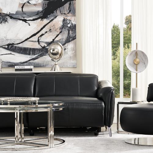 Carolina Black Leather 3-Seater Electric Recliner 