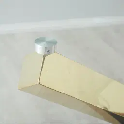 Lola Gold Dining Table - Glass Top