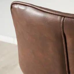 Gavin Dark Brown Vegan Leather 65cm Bar Stool