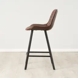 Gavin Dark Brown Vegan Leather 65cm Bar Stool