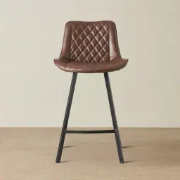 Gavin Dark Brown Vegan Leather 65cm Bar Stool