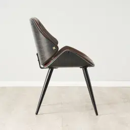Draco Dark Brown Vegan Leather Dining Chair