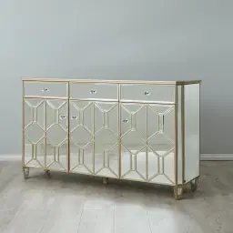 Madeleine Mirror Sideboard - Champagne Gold Frame