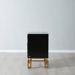 Luella Black Bedside Table 