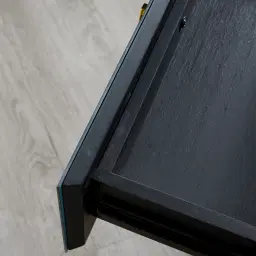 Luella Black Bedside Table 