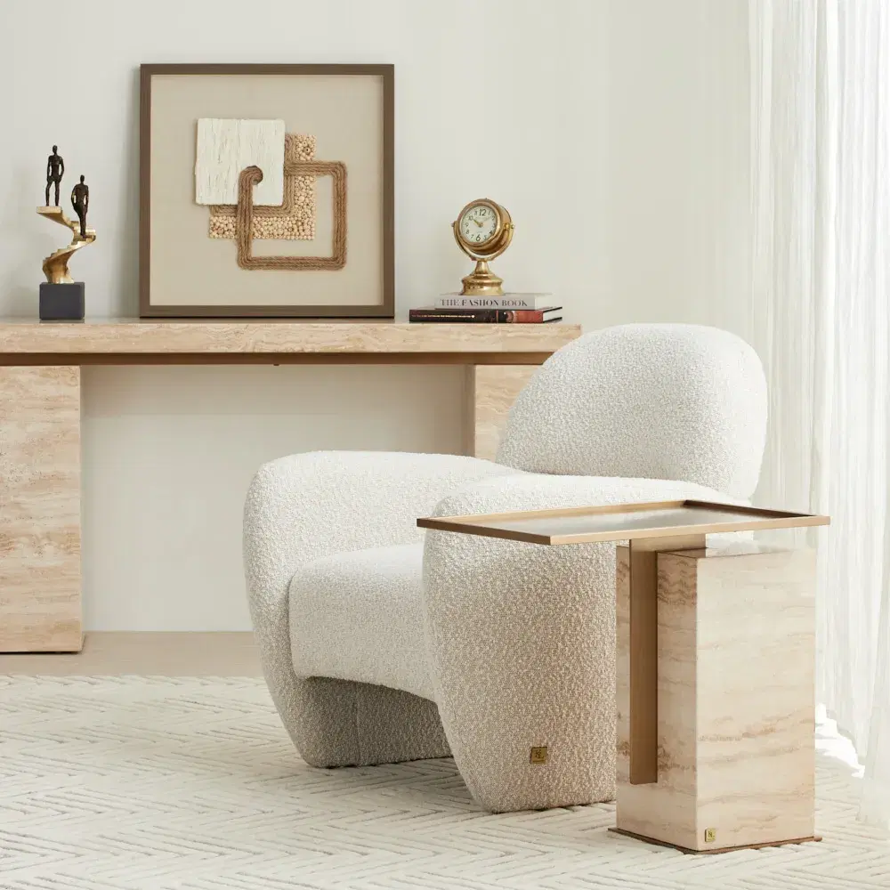 Alfie Cream Boucle Chair