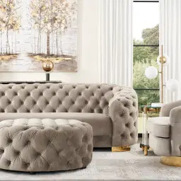 Kelly Emerald Green Velvet Swivel Chair - Gold Leg