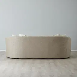 Sheppard Khaki Woven Fabric 3-Seater Sofa