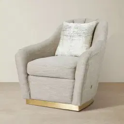 Sheppard Khaki Woven Fabric Occasional Chair