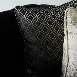 Leola Black Velvet 2-Seater Sofa