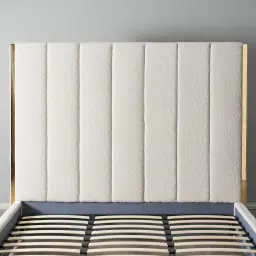 Beaumont Cream Boucle King Bed