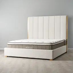 Beaumont Cream Boucle Queen Bed