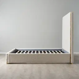 Beaumont Cream Boucle Queen Bed