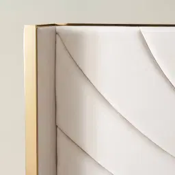 Gertrude Cream Velvet King Bed