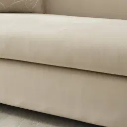 Hyacinth Cream Velvet 3-Seater Sofa