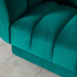 Fransesca Peacock Blue Velvet Occasional Chair