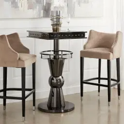 Simone Mushroom Velvet 76cm Bar Stool - Gold Accessories