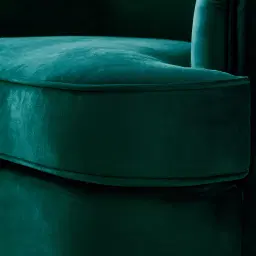 Kelly Peacock Blue Velvet Swivel Chair - Gold Leg