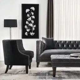 Vogue Charcoal Velvet Chair