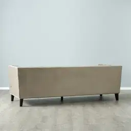 Manuel Beige Velvet 3-Seater Sofa 