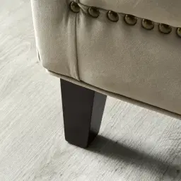 Manuel Beige Velvet 3-Seater Sofa 