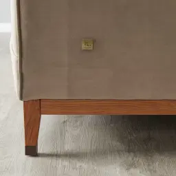 Astoria III Beige Velvet 3-Seater Sofa 