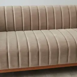 Astoria III Beige Velvet 2-Seater Sofa 