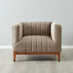 Astoria III Beige Velvet Occasional Chair