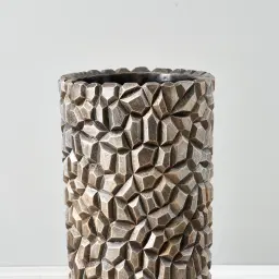 Polished Rockpile Antique Gold Vase - Large