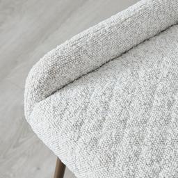 Quinn Cream Boucle Bar Stool - Brass Colour Legs