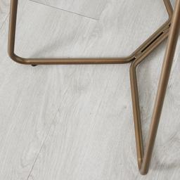 Quinn Cream Boucle Bar Stool - Brass Colour Legs