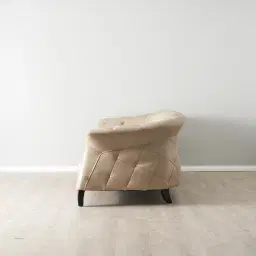 Regal Taupe Leather 3-Seater Sofa 