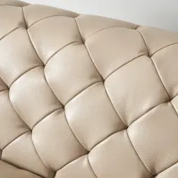 Regal Taupe Leather 3-Seater Sofa 