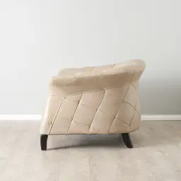 Regal Taupe Leather Single Seat Sofa