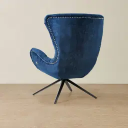 Dolly Navy Blue Velvet Occasional Chair II