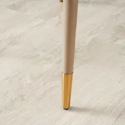 Moulin Sand Beige Vegan Leather 76cm Bar Stool - Polished Gold Legs 	