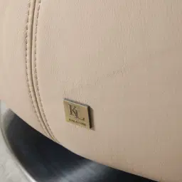 Vermont Almond Cream Leather Swivel Chair