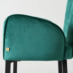 Valerie Peacock Blue Velvet Bar Stool 